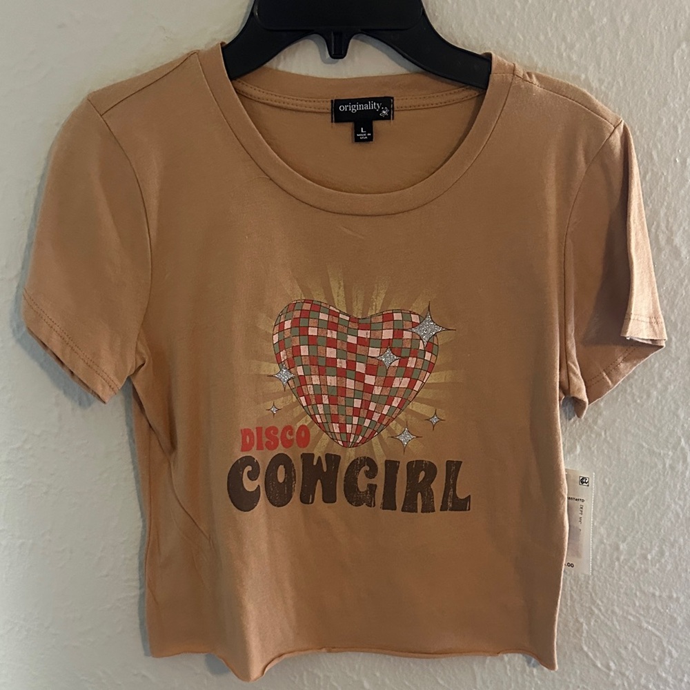 Originality Kids Disco Cowgirl Tan T-Shirt